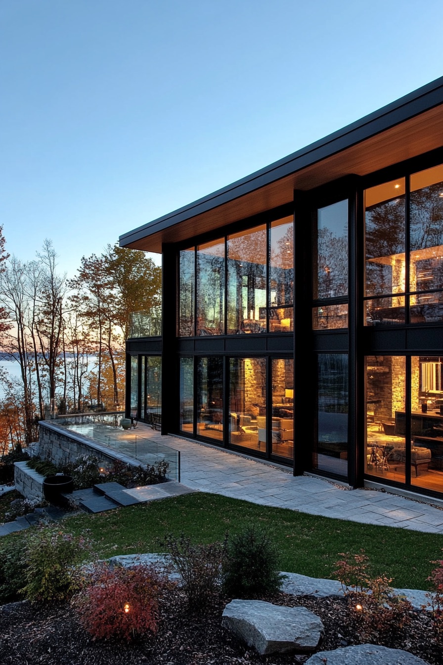 lakeside house panoramic windows 4