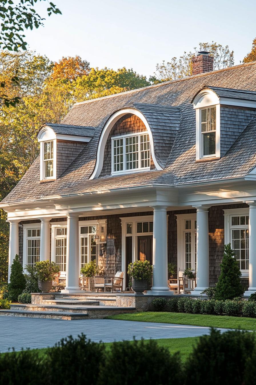 modern colonial shingle style cape cod house