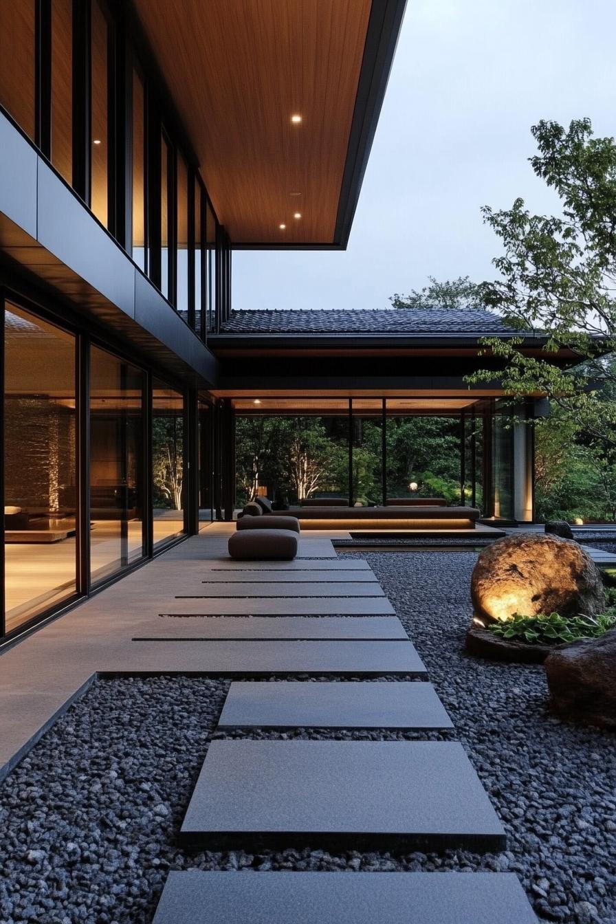 modern japanese style zen home with low profile minimalist furniture