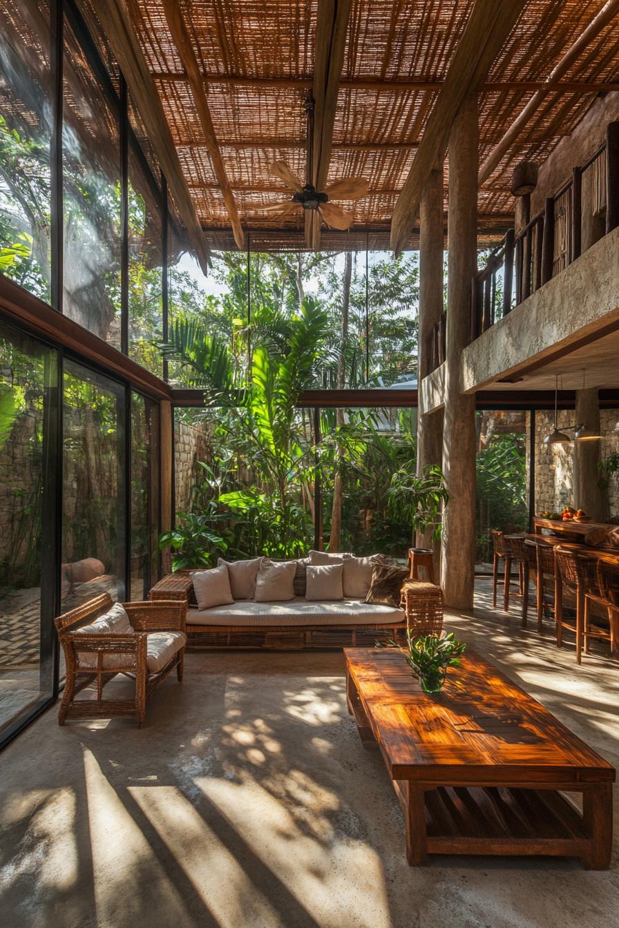 sustainable luxury villa in lush tropical jungle 2