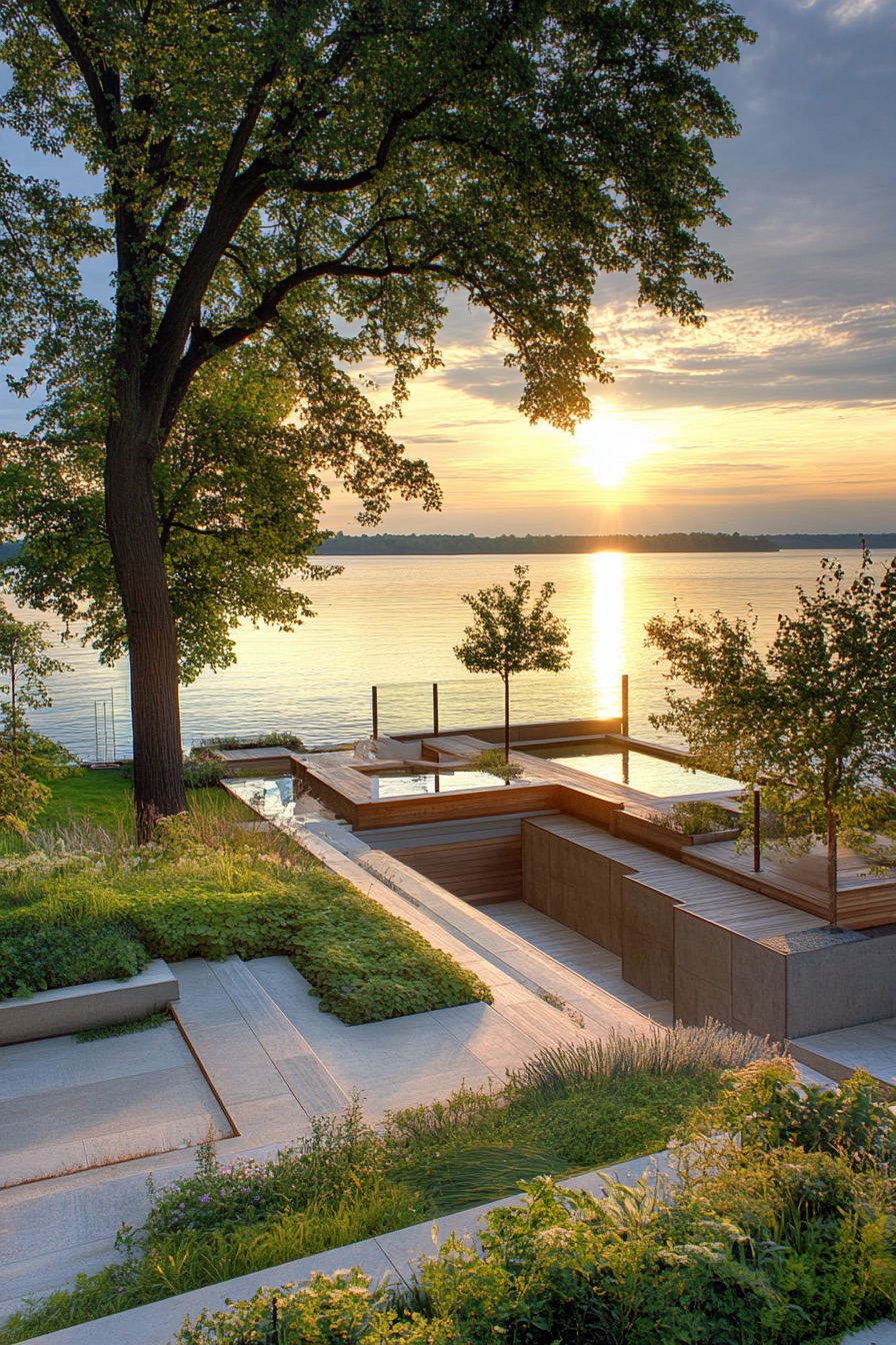 lakeside house rooftop garden 3