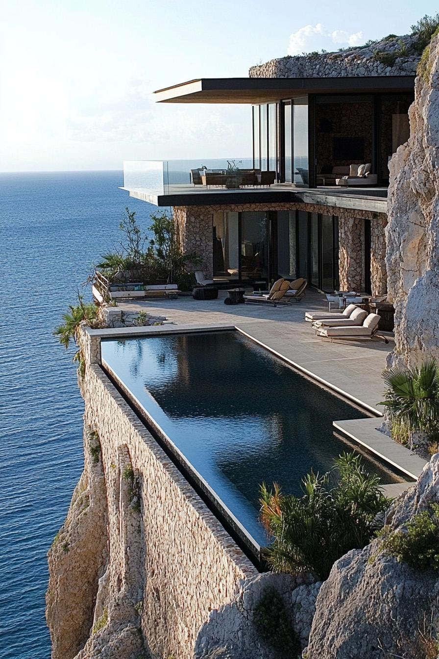 luxury cliff mansion with infinity pools 1