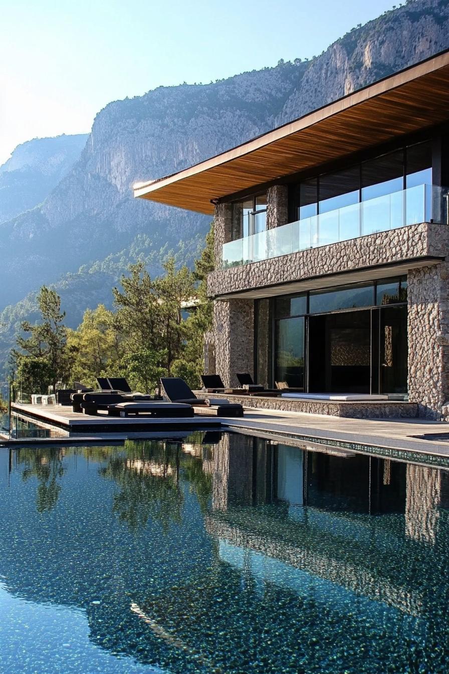 luxury massive mountain palace with large infinity pool 3