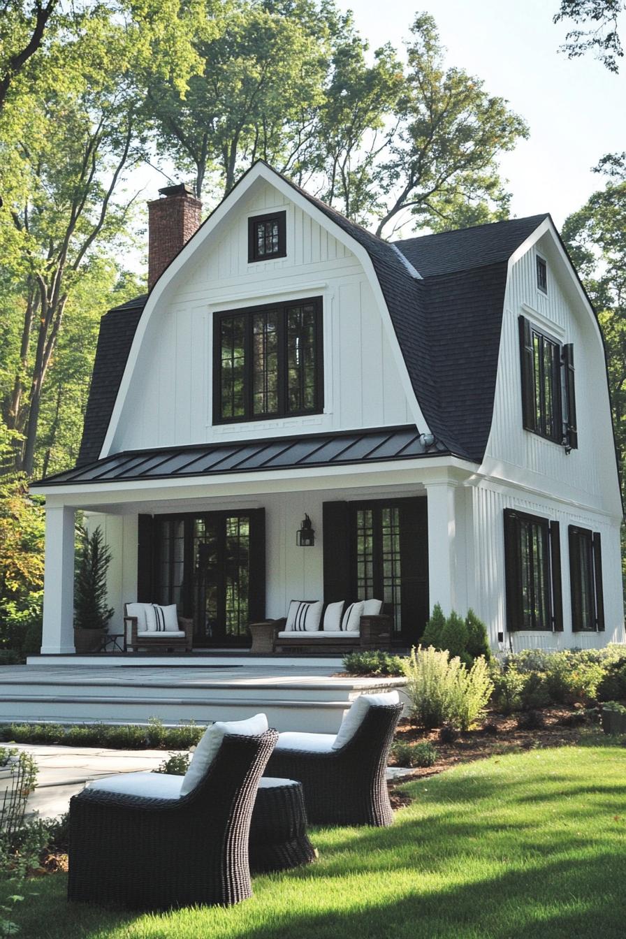 modern Dutch colonial gambrel roof house 2