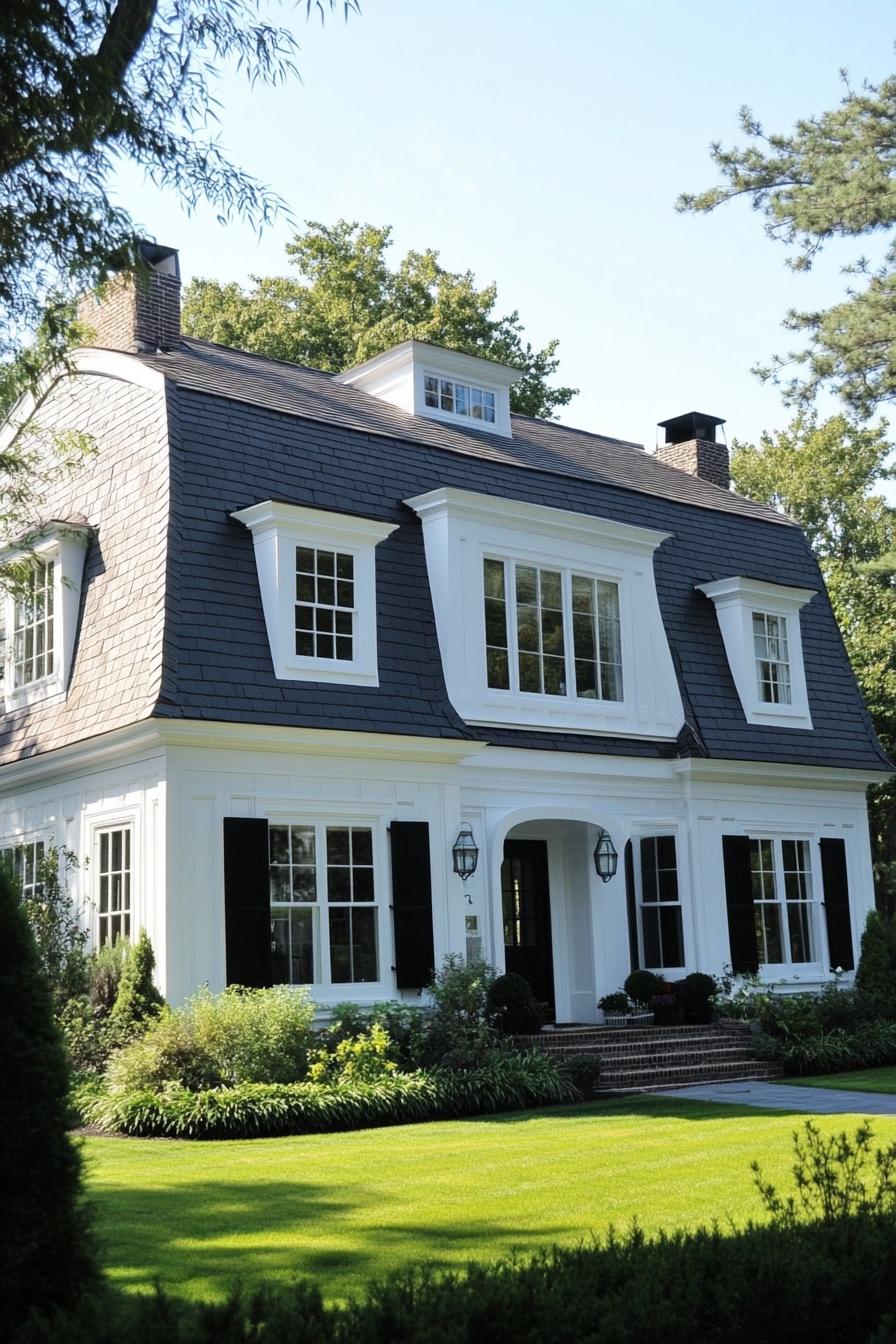 modern Dutch colonial gambrel roof house 3