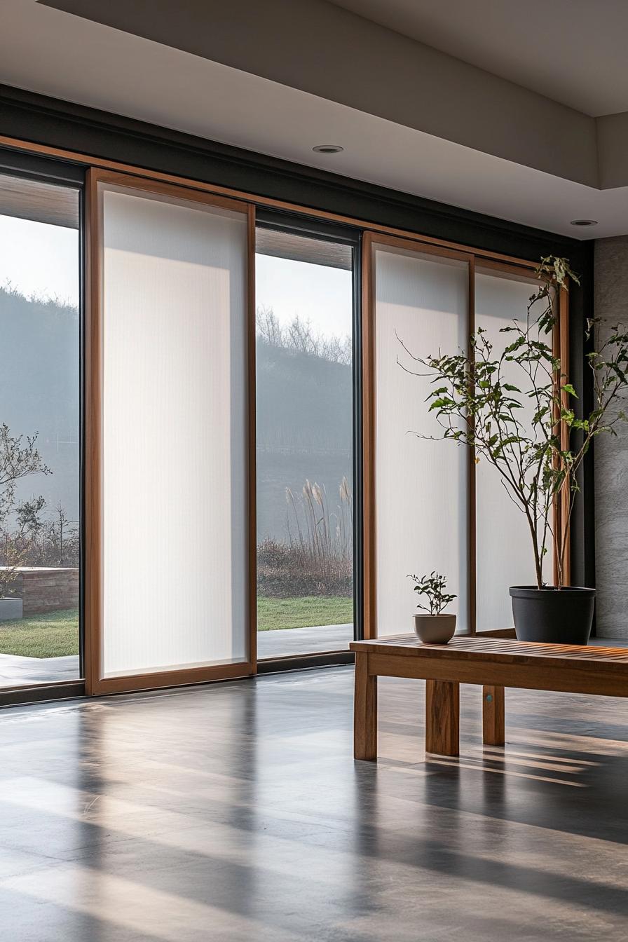 modern Korean home translucent paper sliding doors 2