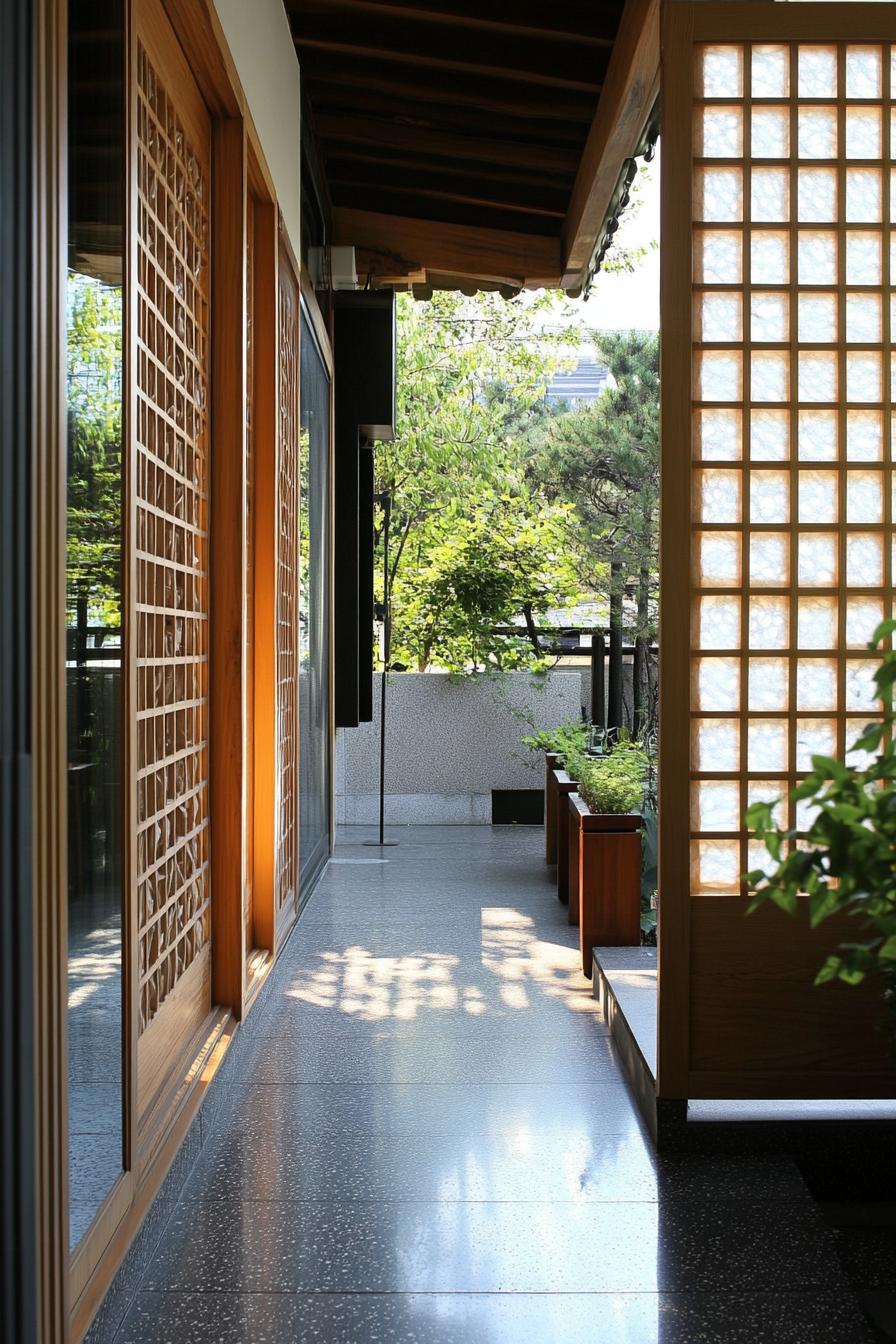 modern Korean home translucent paper sliding doors 3