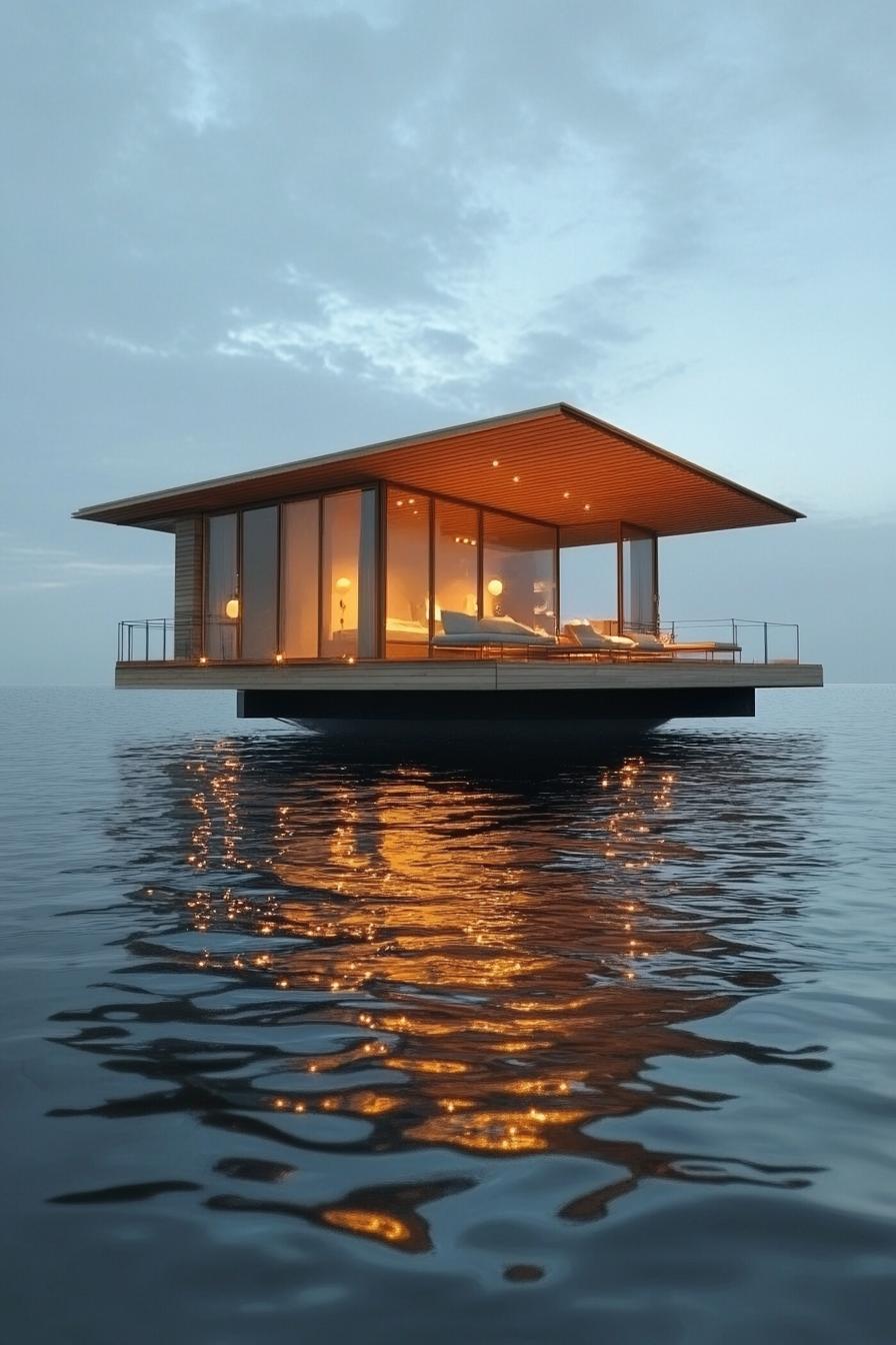 modern floating sea cabin