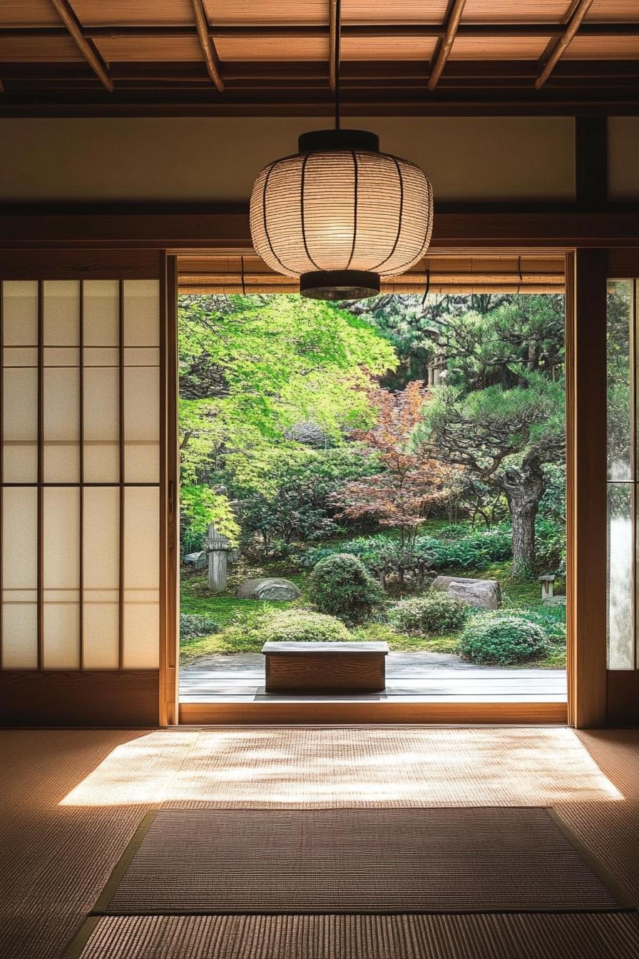 modern japanese style zen home with tatami mat flooring