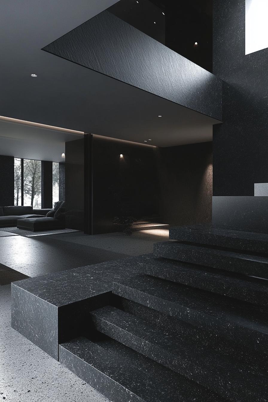 modern minimalist dark obsidian luxury house 1