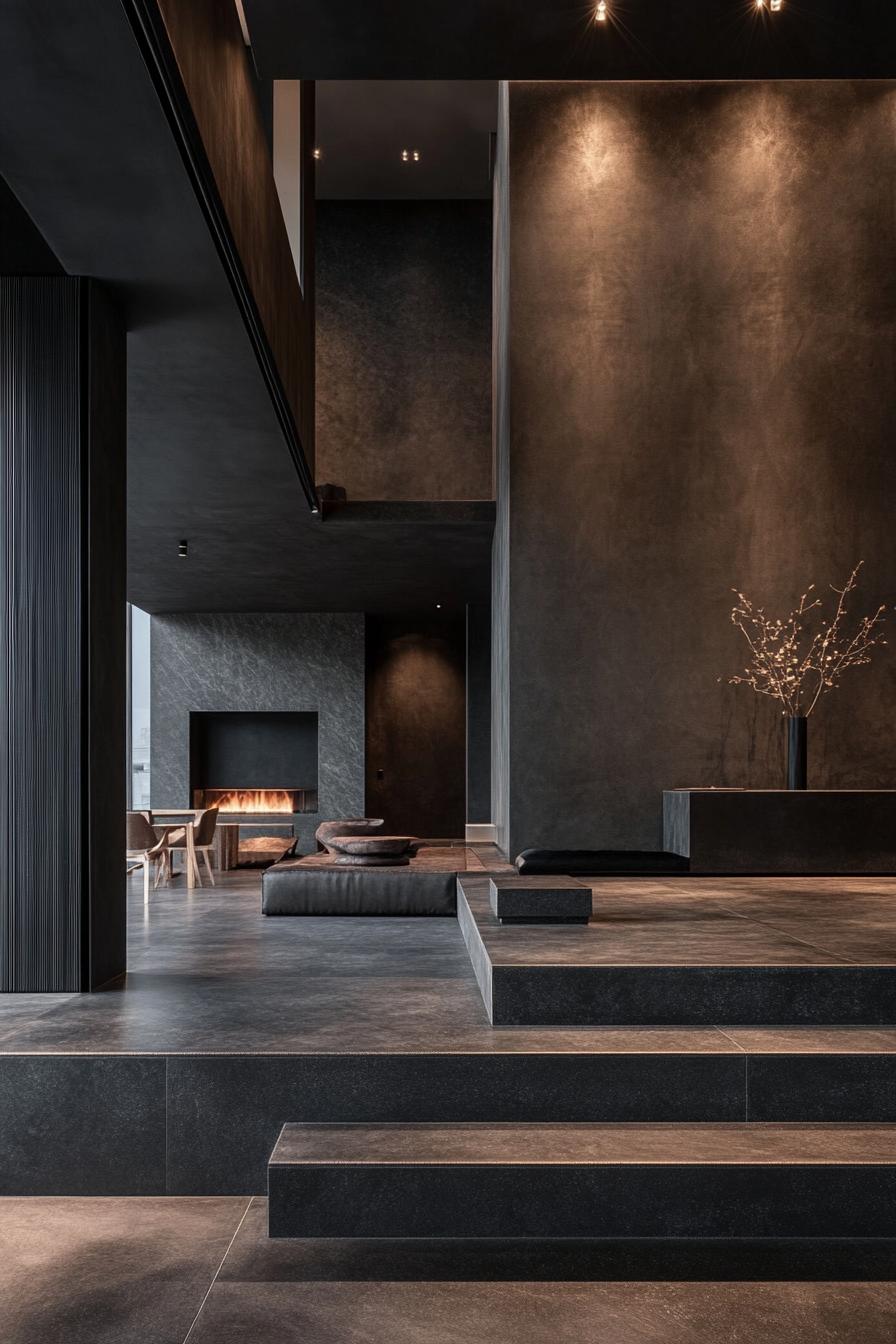 modern minimalist dark obsidian luxury house 3