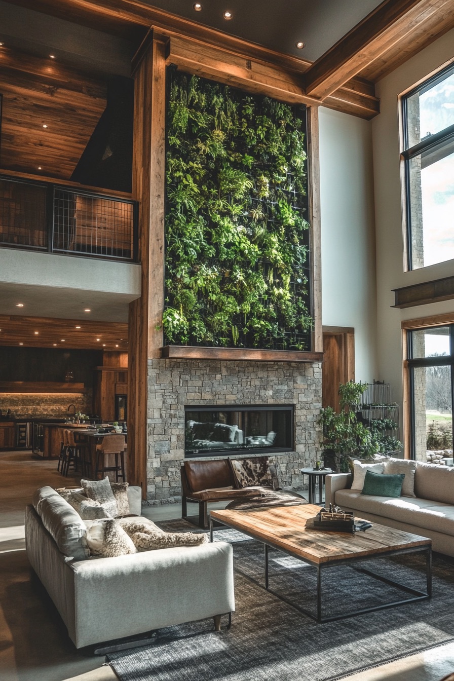 high ceiling indoor vertical garden 2