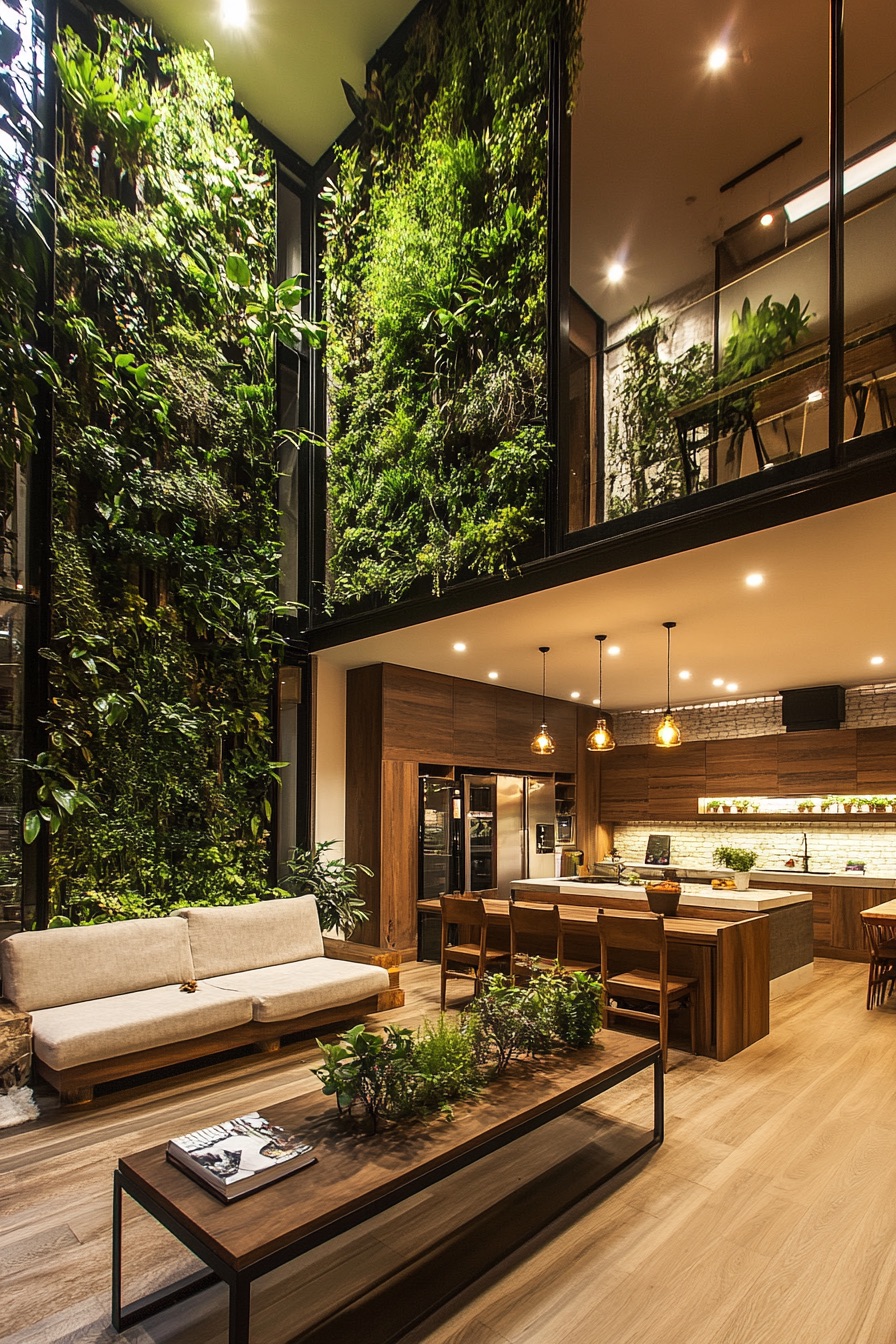 high ceiling indoor vertical garden 4