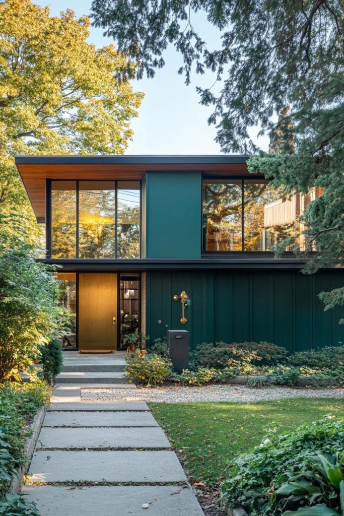 40 Colorful Mid-Century Modern House Exteriors