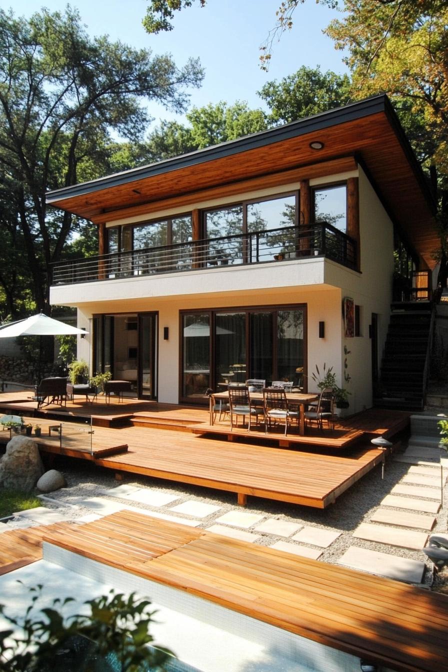 modern Korean home with elevated wooden deck 2