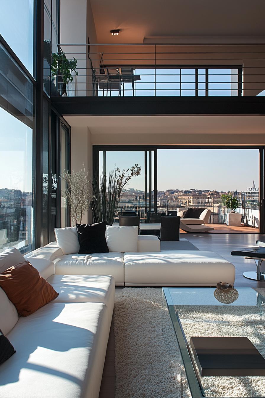 modern penthouse with stunning view over Rome 1