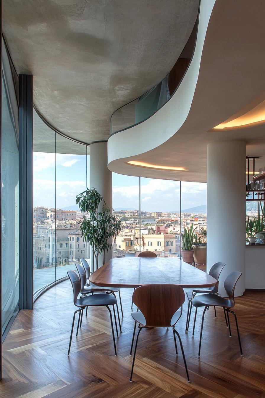 modern penthouse with stunning view over Rome