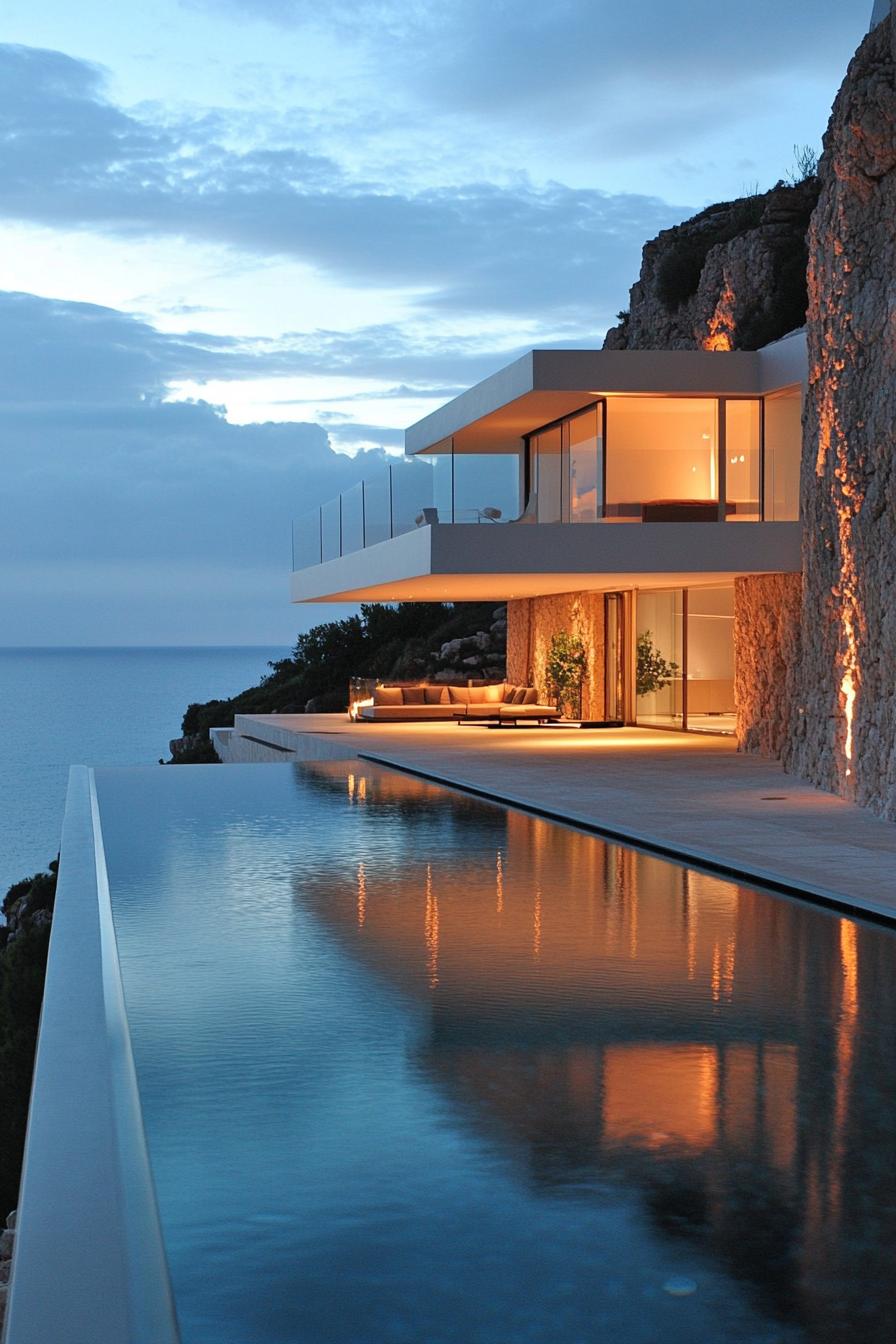 big modern minimalist house on a shore of Ibiza 2