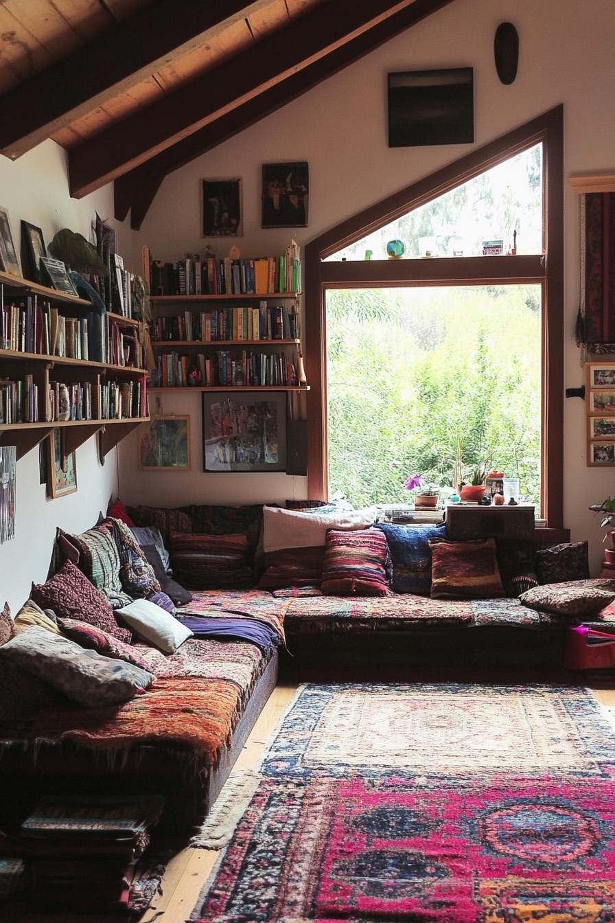 high ceiling reading nook 4