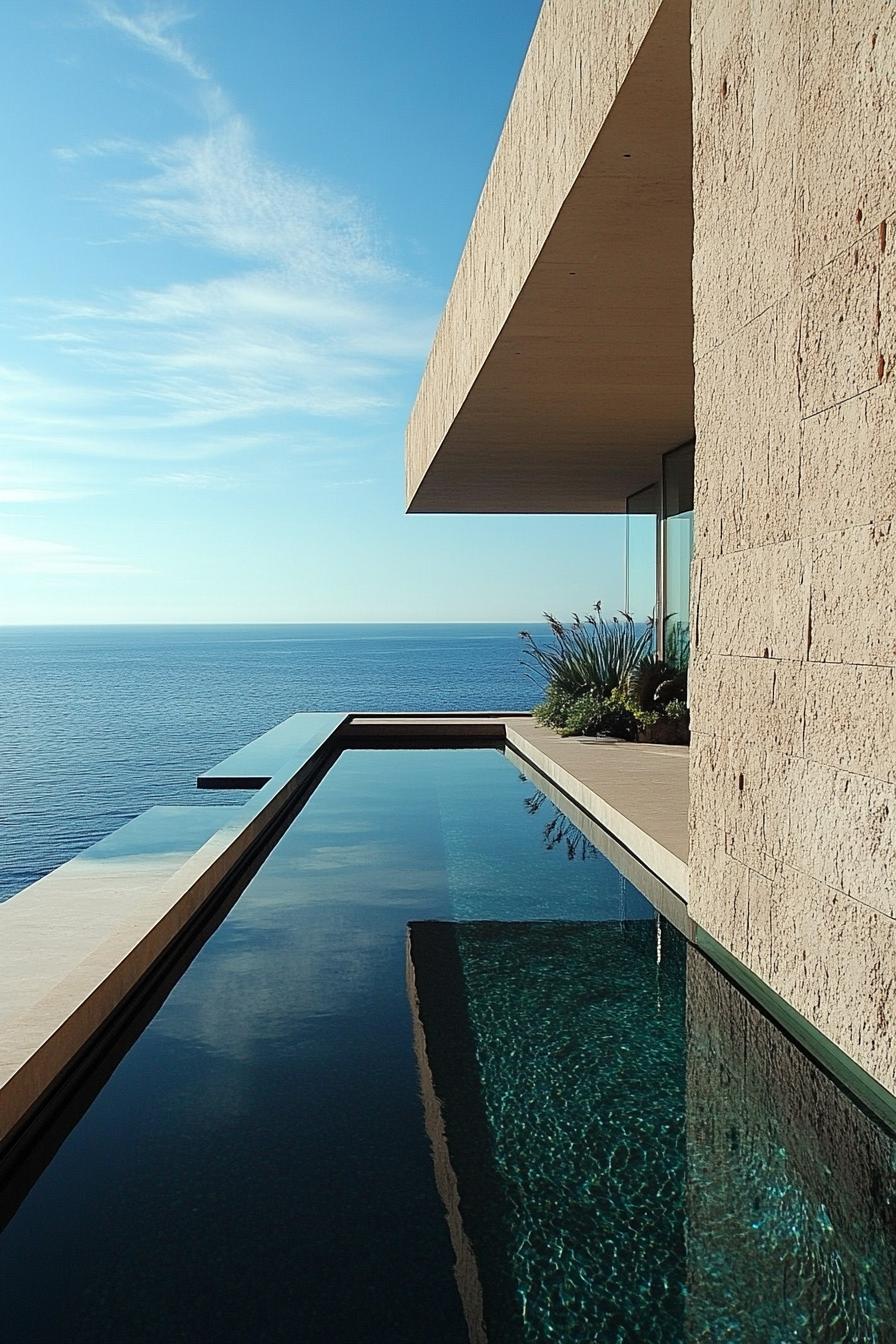 modern house geometric pool with stunning ocean view 2