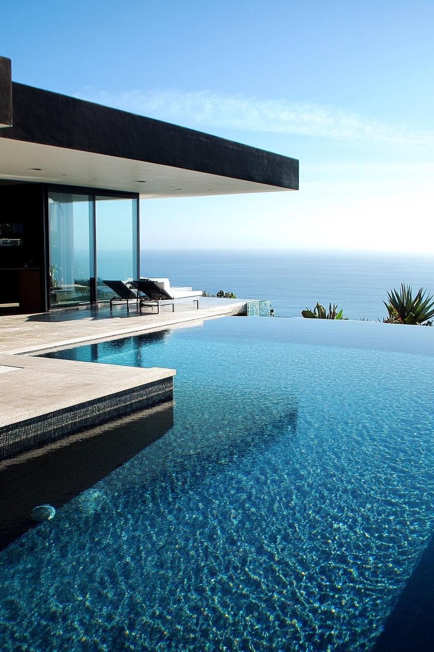 modern house geometric pool with stunning ocean view 3