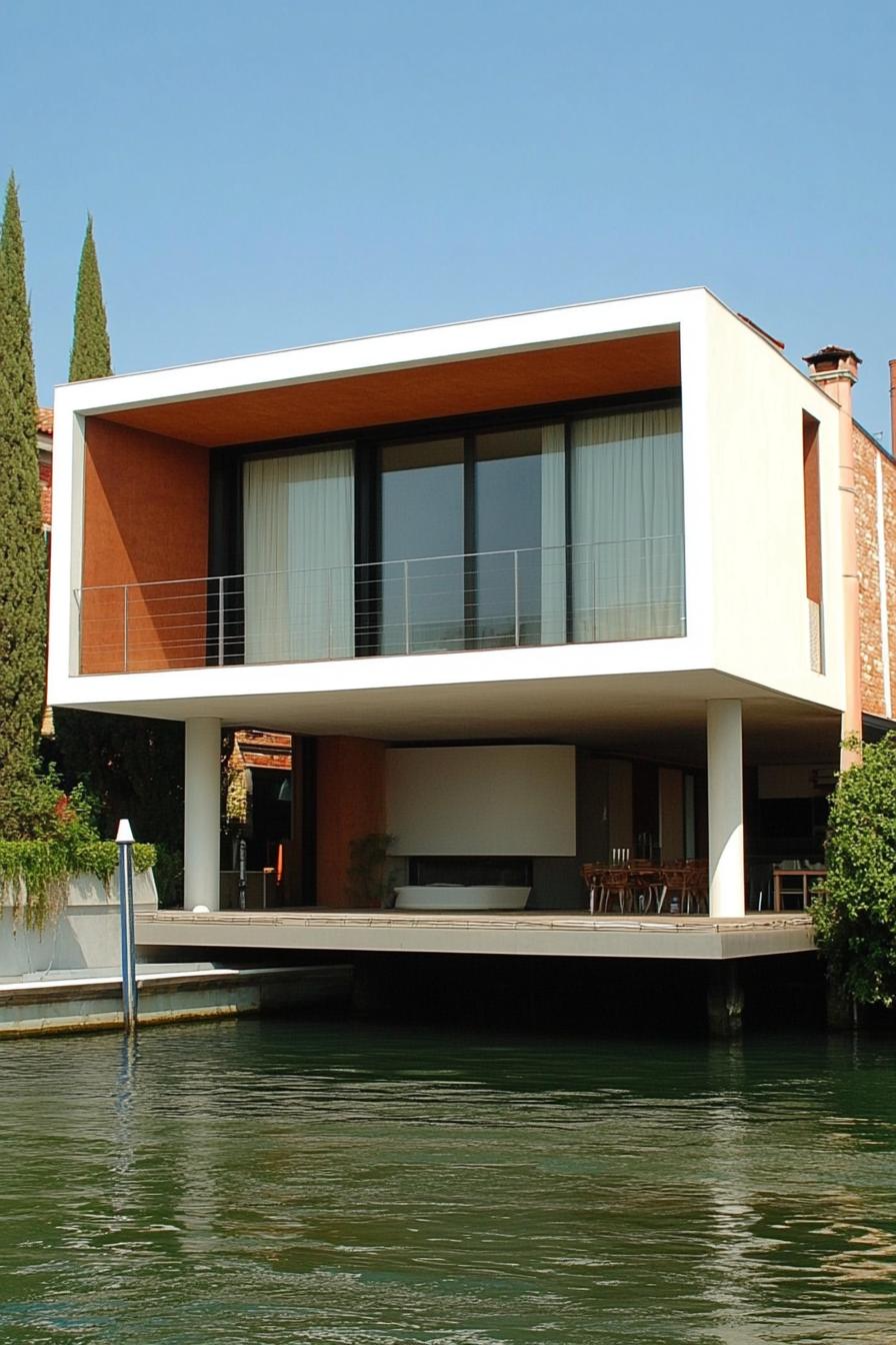 modern house on Venecian canal 1