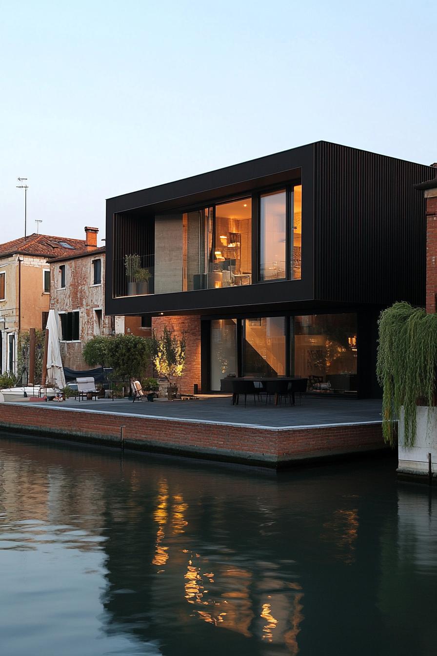 modern house on Venecian canal 3