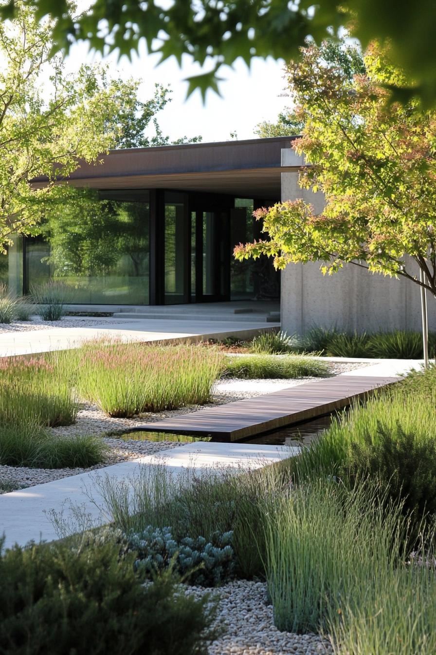 modern minimalist house garden minimalist landscape with native plants