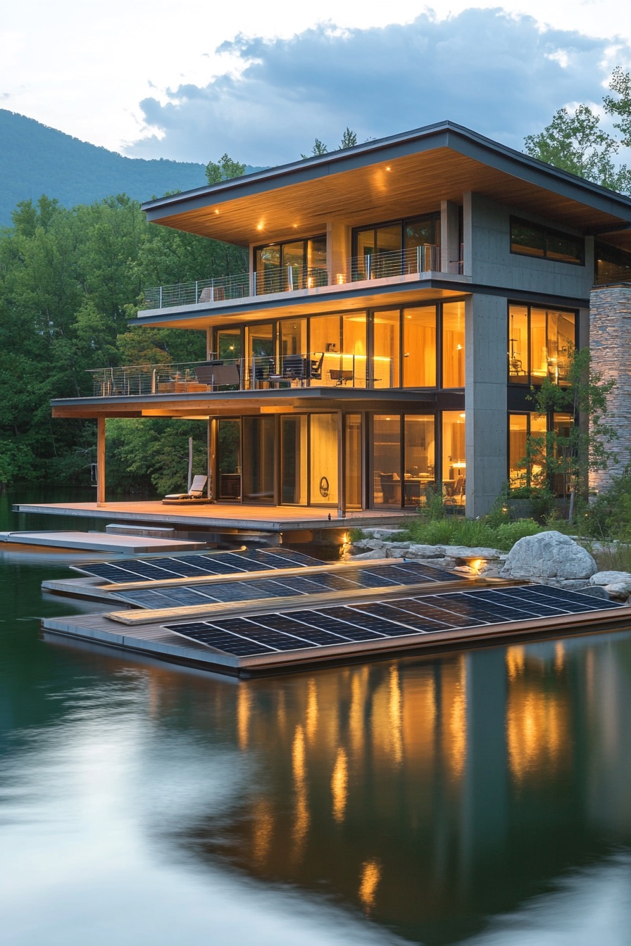 lakeside house solar dock 1