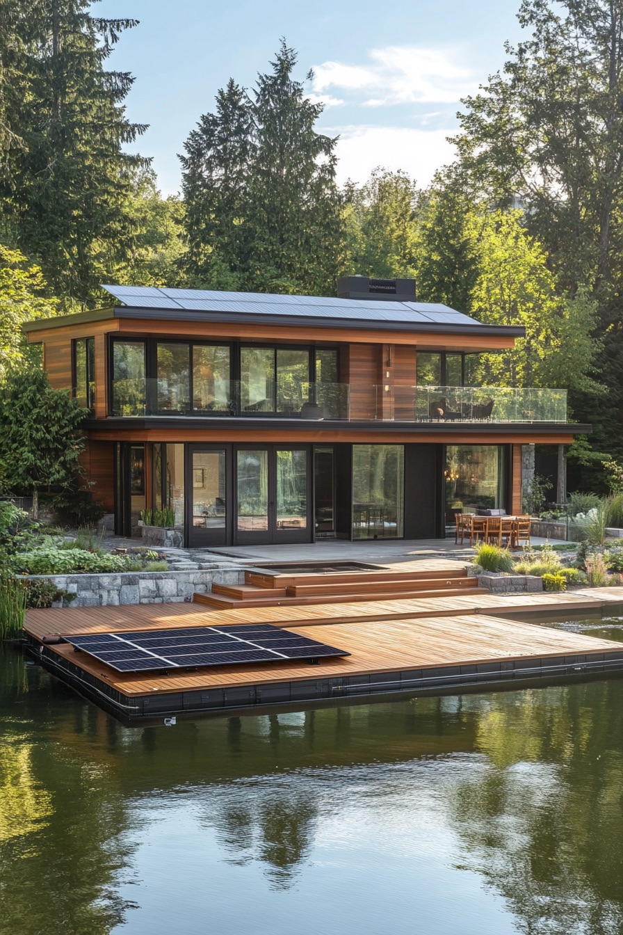 lakeside house solar dock 2