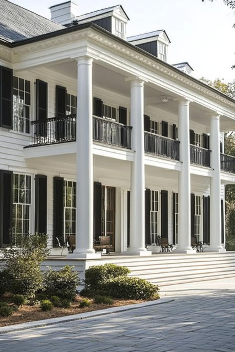 modern colonial southern plantation house 1