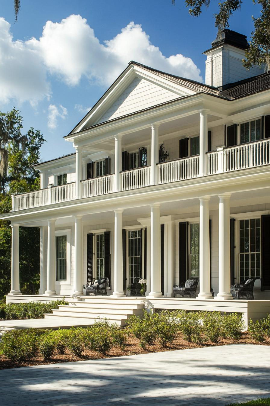 modern colonial southern plantation house 2