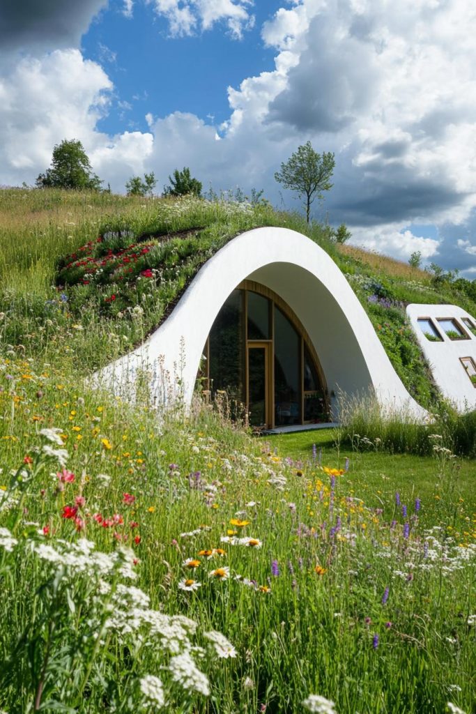 View of 40 Awesome Earth Sheltered Homes That Blend with Nature