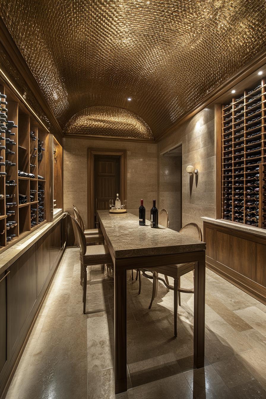 modern hampton style luxury mansion wine cellar with tasting room 3