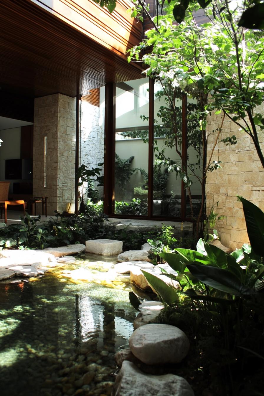 modern house atrium garden 1