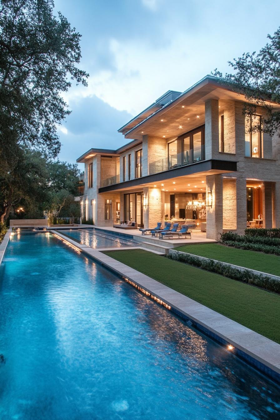 modern mansion with lap pool 1