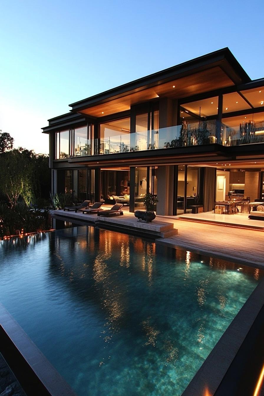 modern mansion with lap pool 3