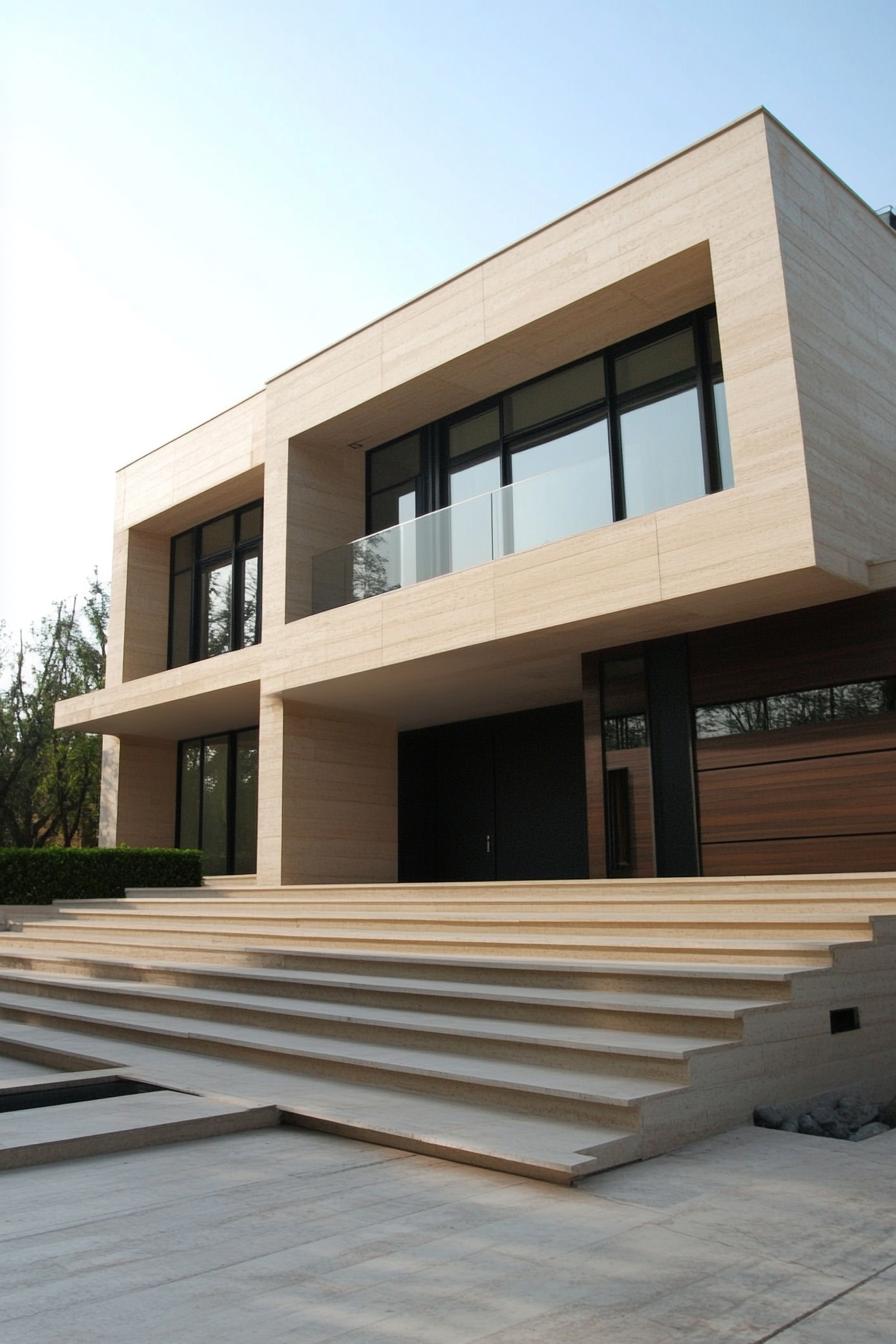 modern minimalist home exterior simple geometric shapes 1