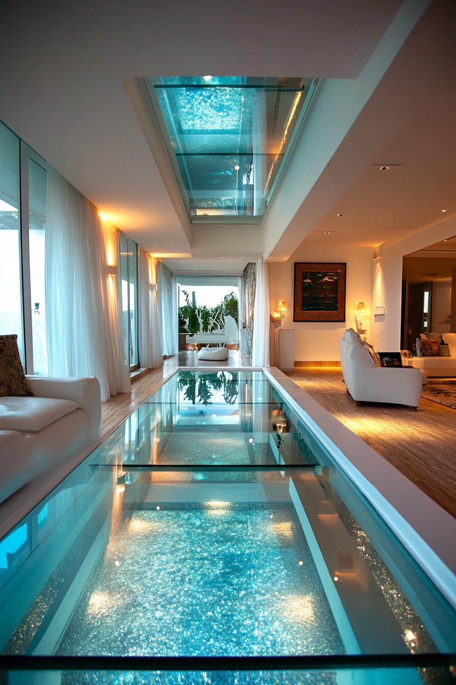 floating luxury villa interior with glass floors 2