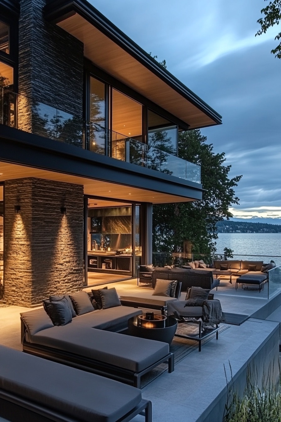 lakeside house indoor outdoor living 2