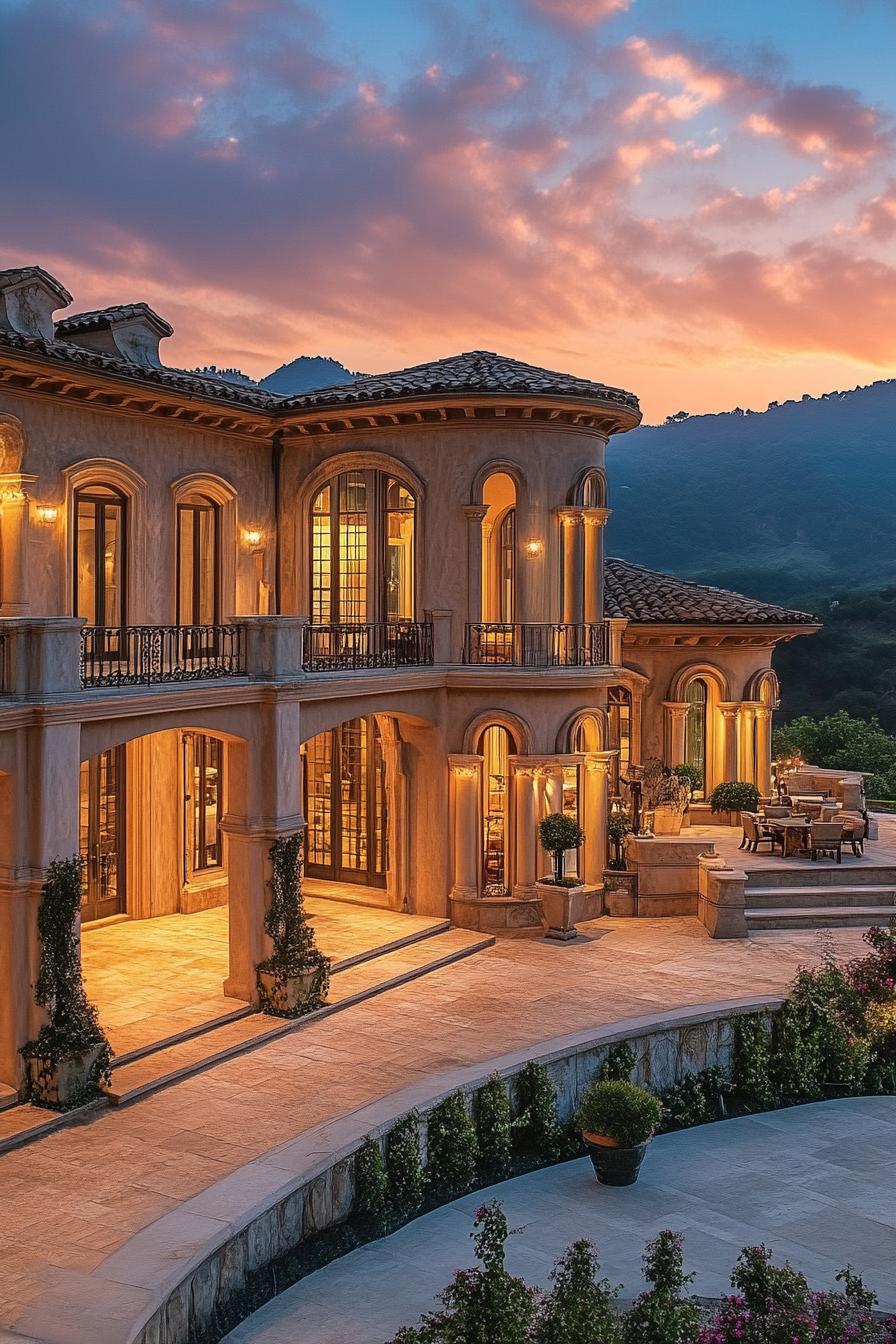 luxury million dollar palace estate with vinyards