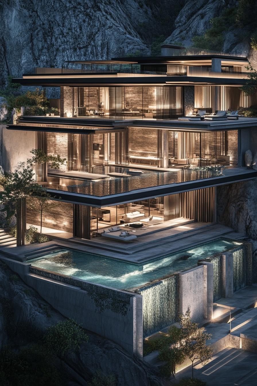 massive modern mansion on ancient ruins 1