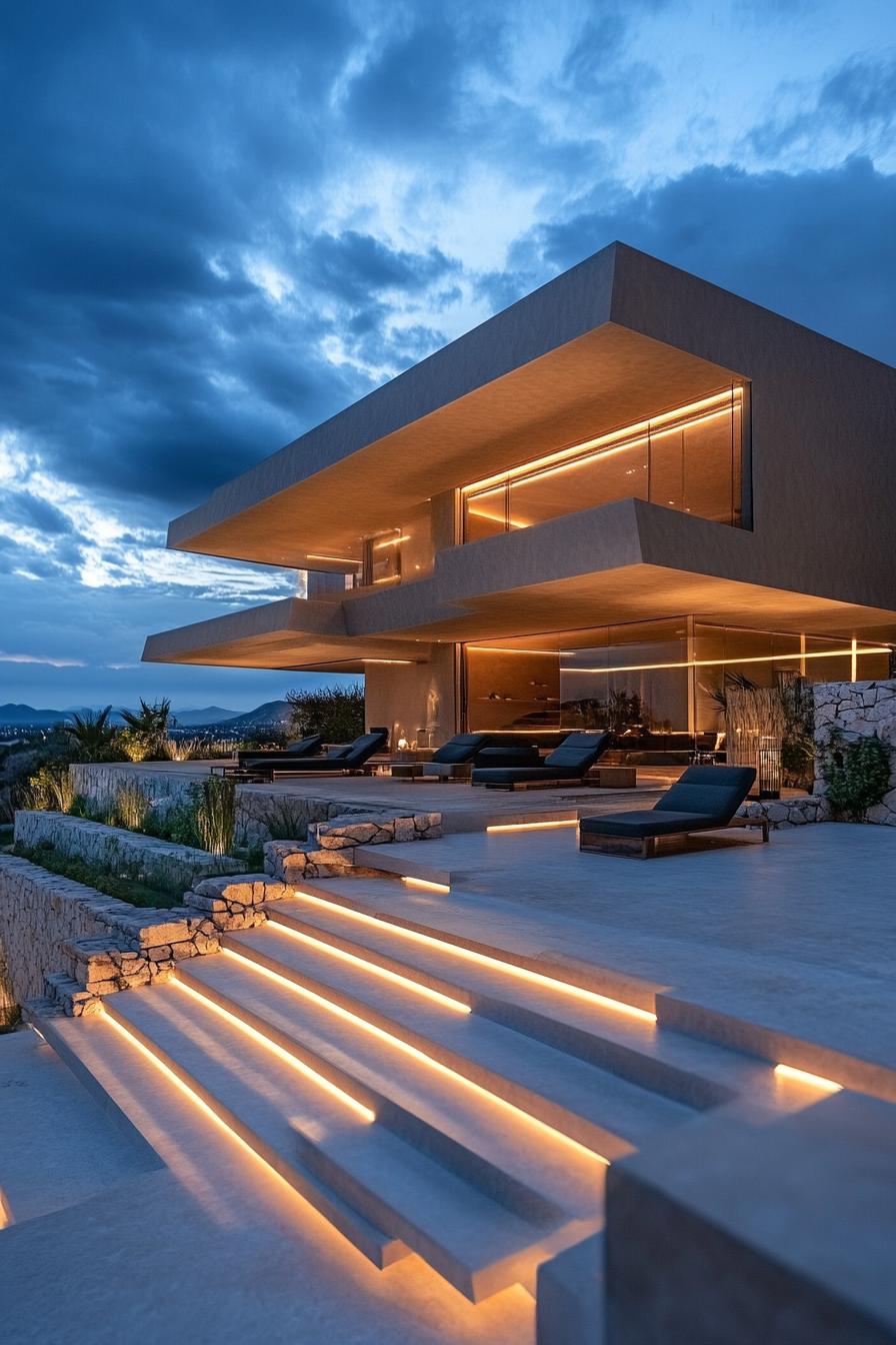 massive modern mansion on ancient ruins 3