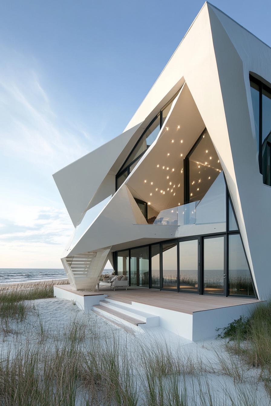 modern geometric beach house 1