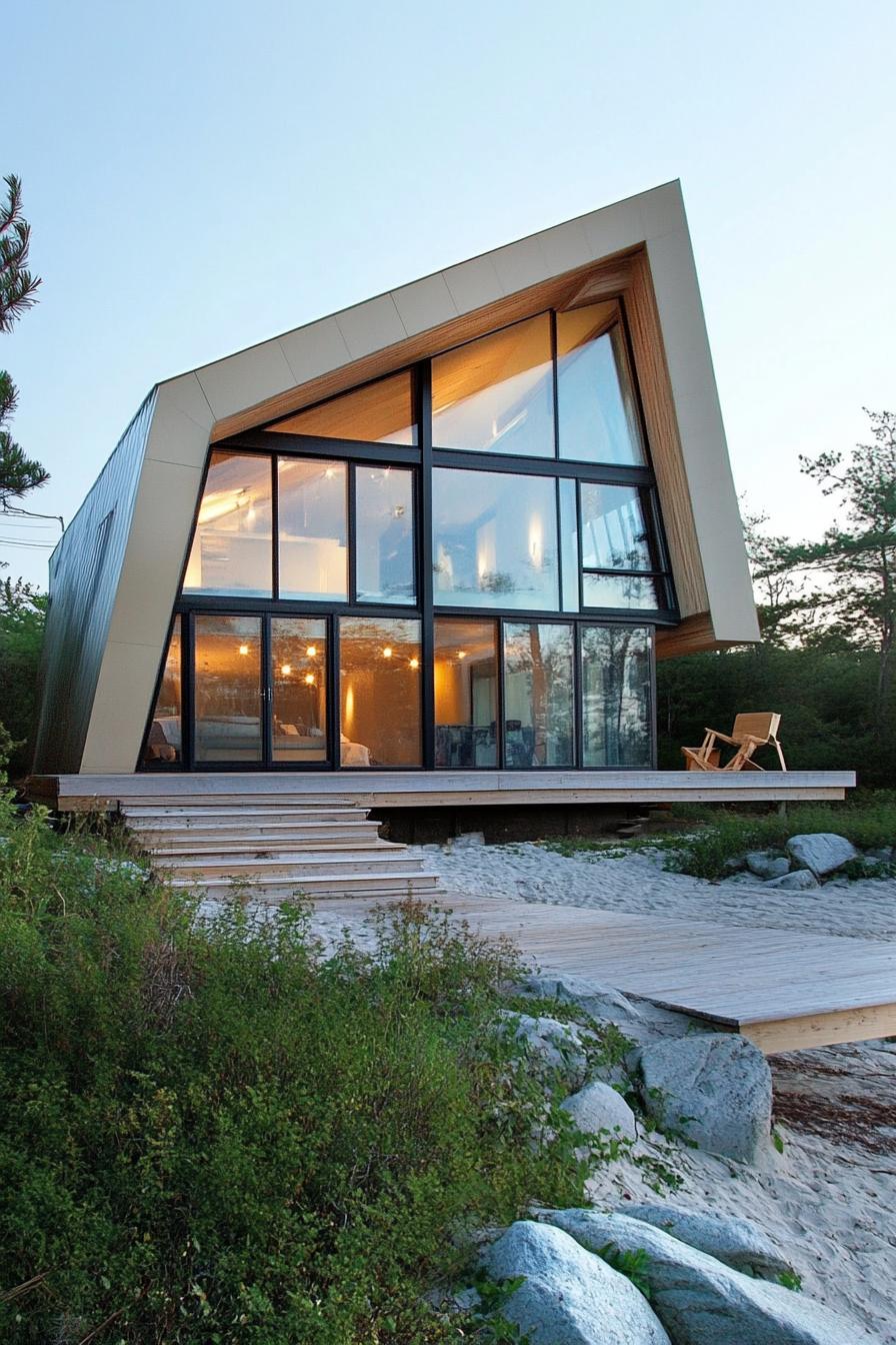 modern geometric beach house 2