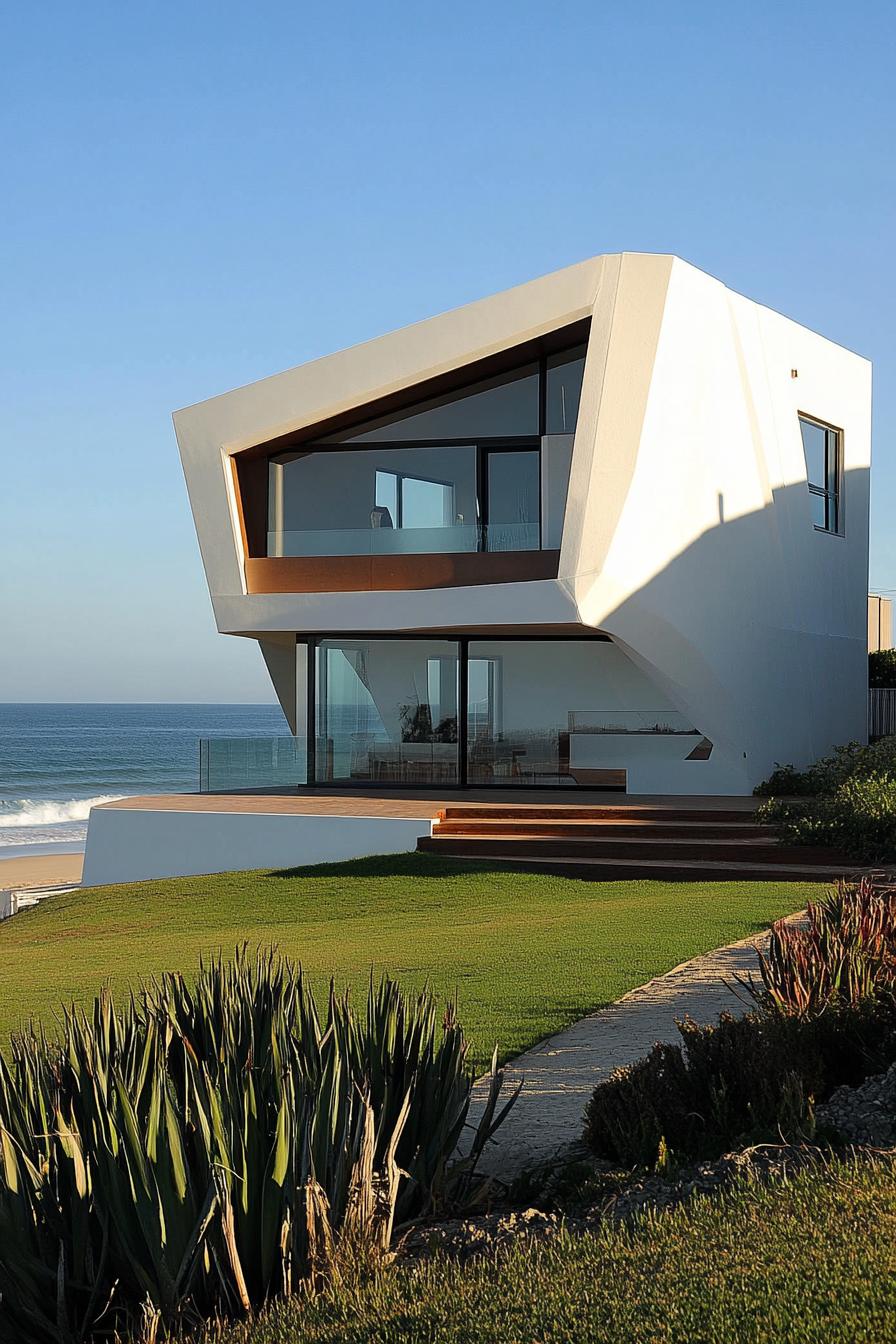 modern geometric beach house