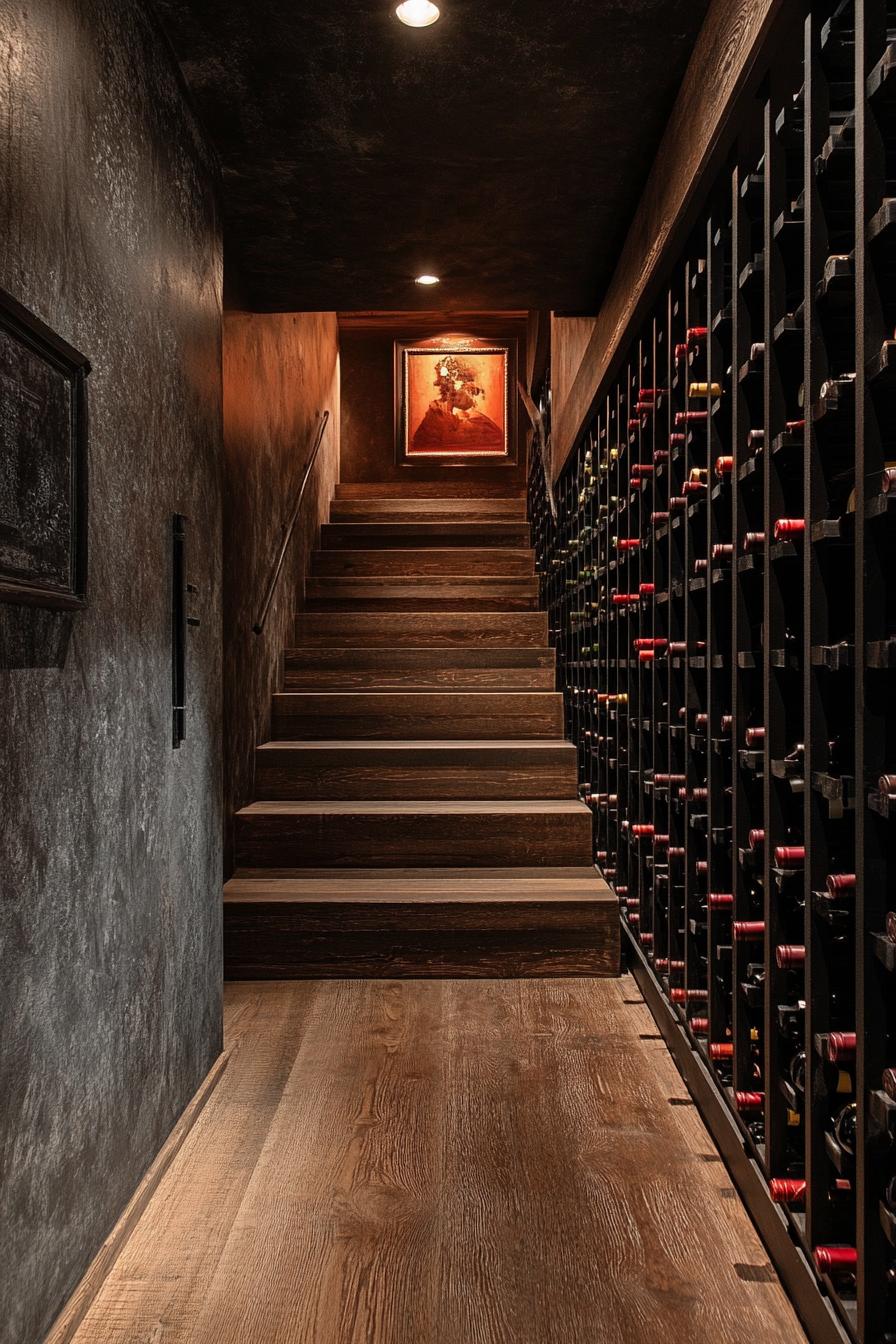 modern suburban mansion wine cellar 3