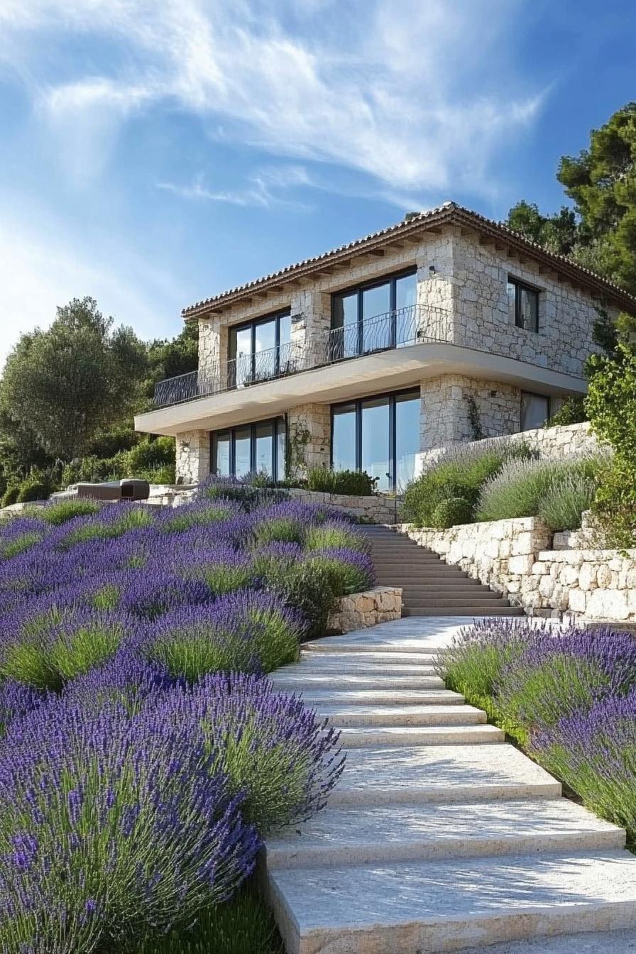 big modern French riviera house with lavender gardens 1