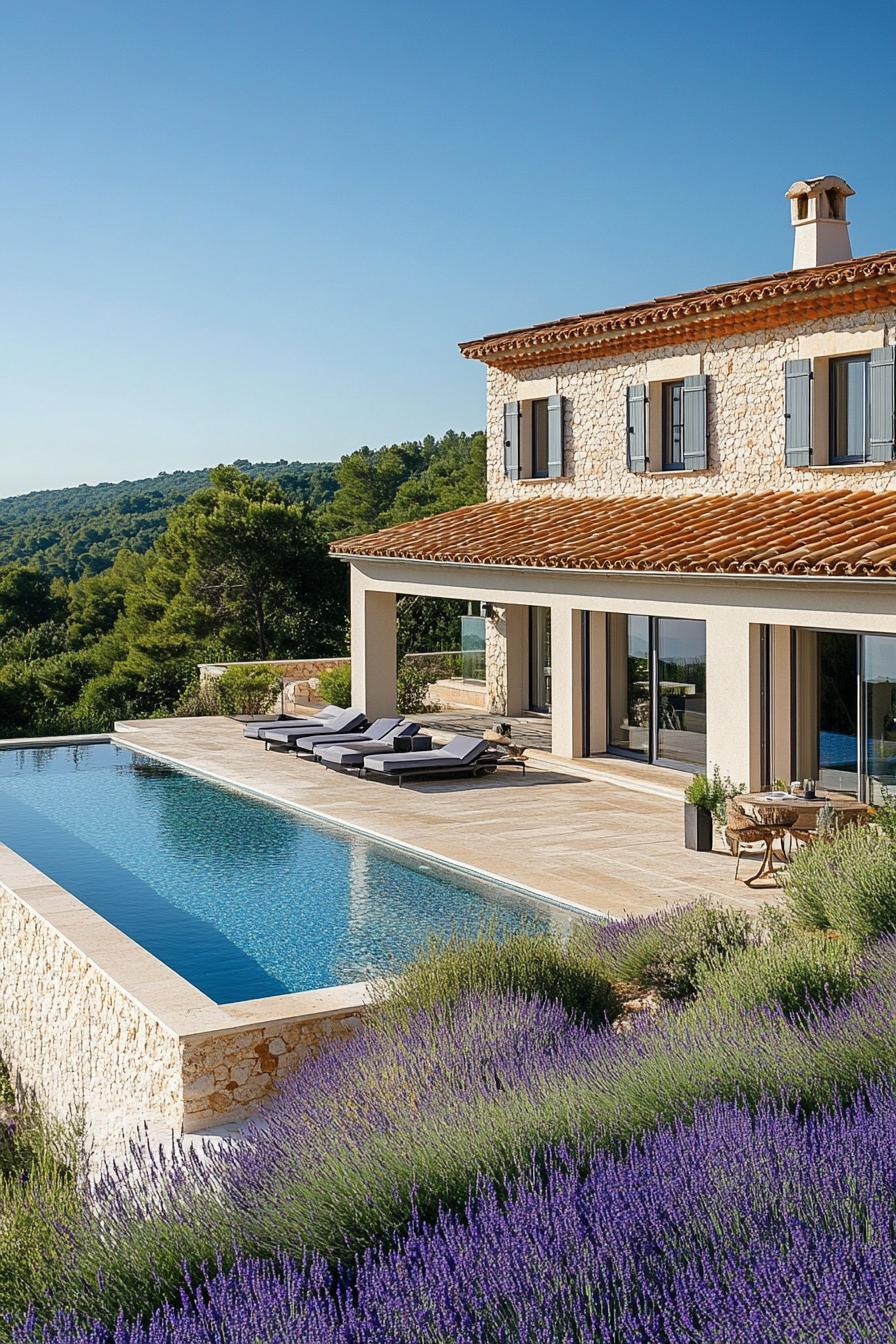 big modern French riviera house with lavender gardens 3