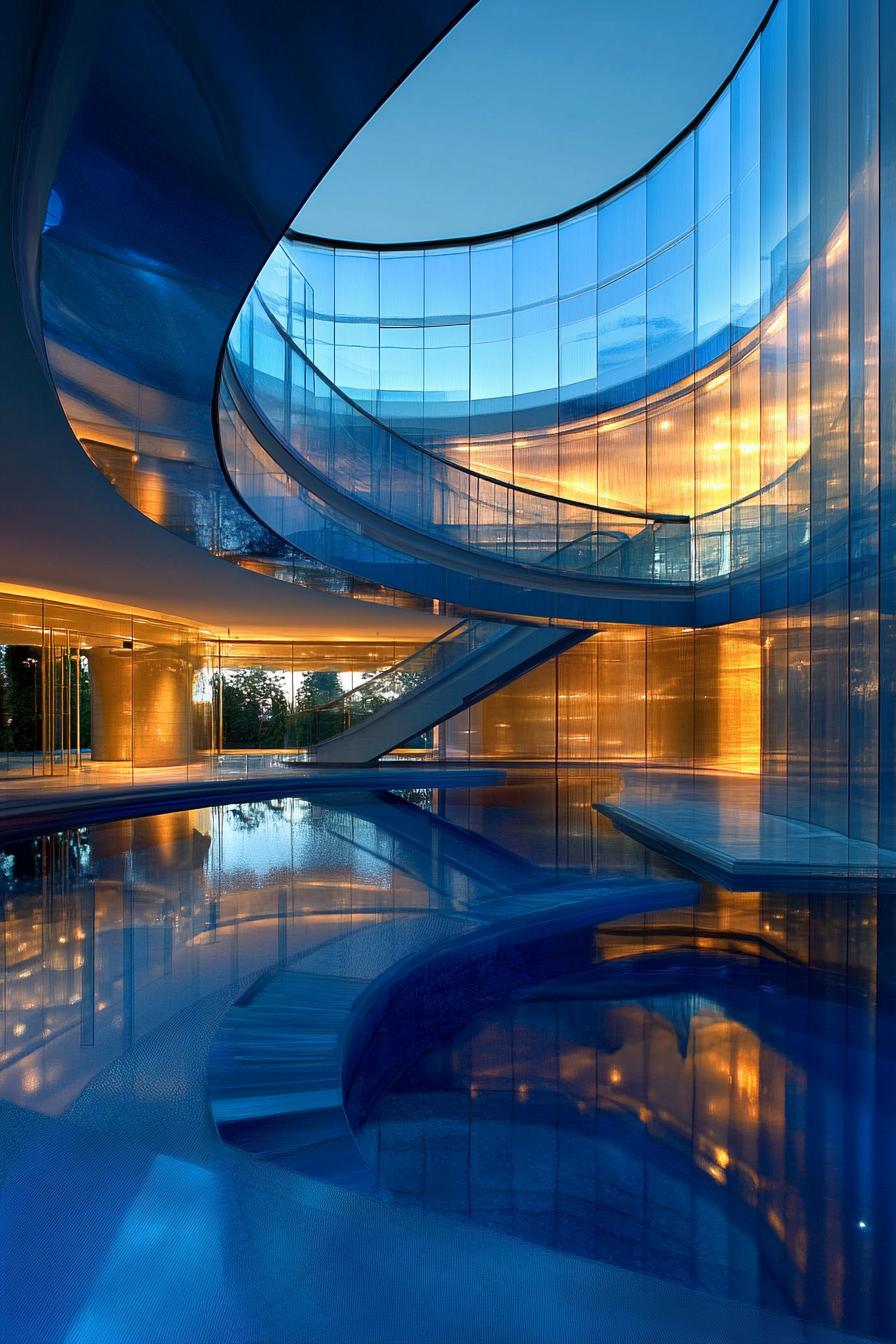 massive modern glass infinity mansion palace 3